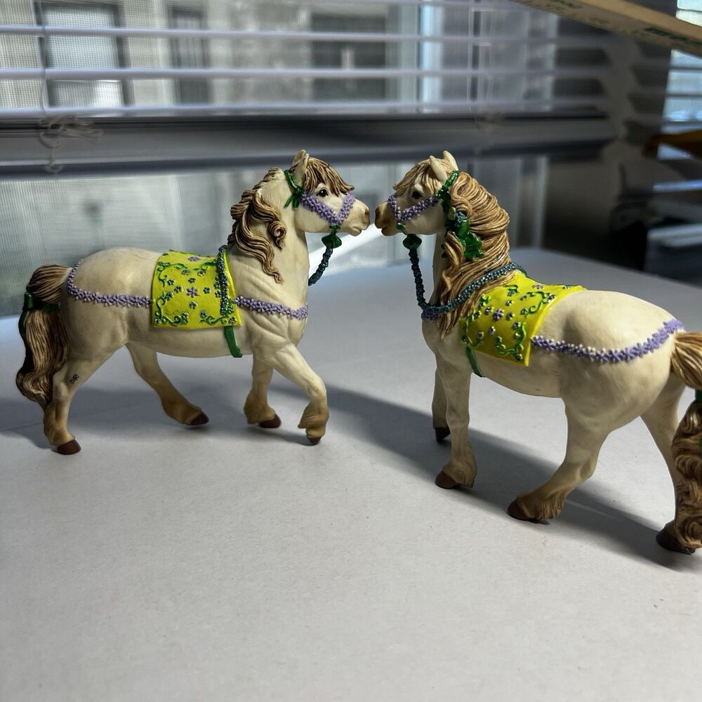 Lot of 2 Safari Ltd Fairy Pony Figurines 2008 Fairy Fantasies Horse Retired